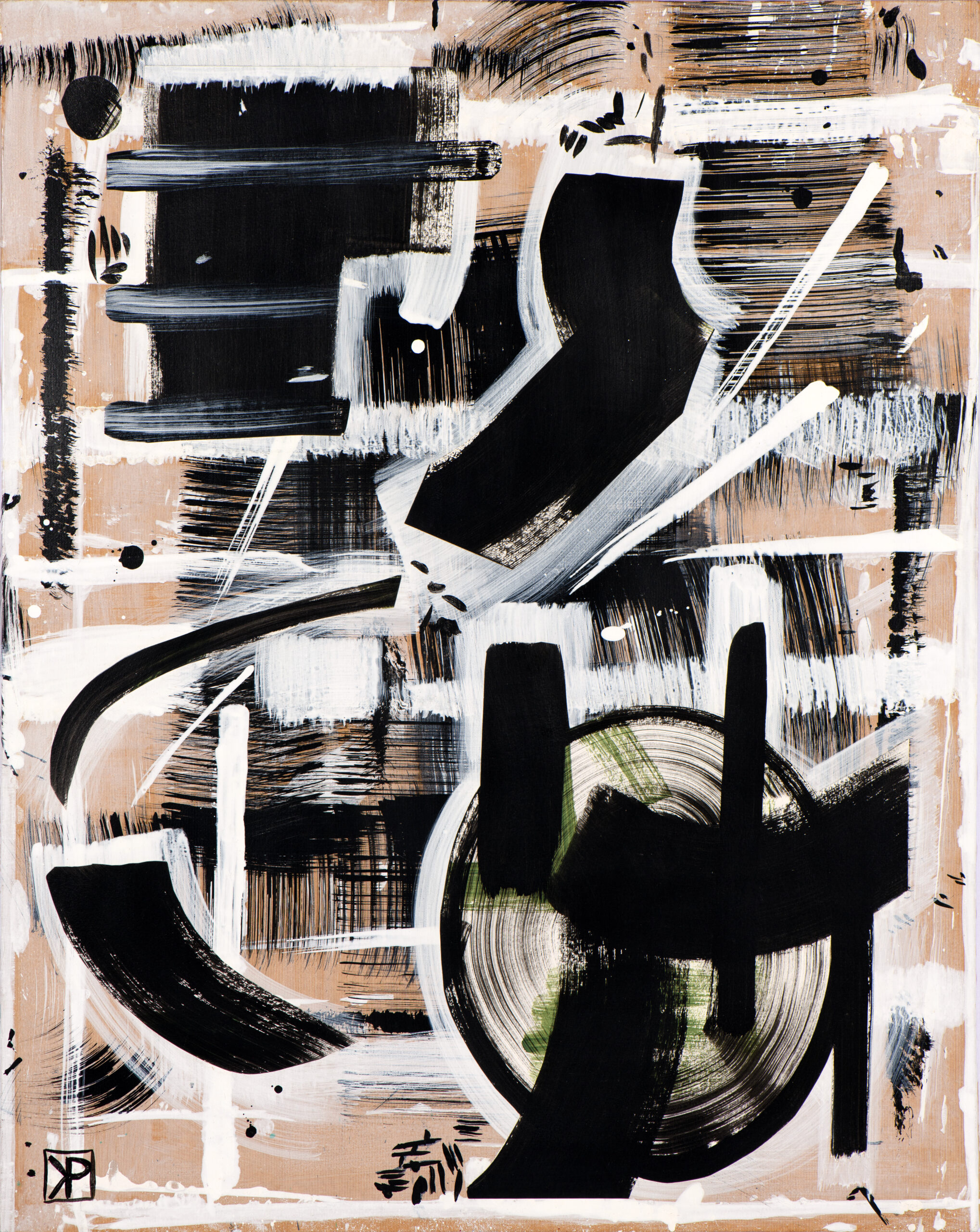 In the Mix-collage et acrylique sur toile-73 x 92 cm-2019