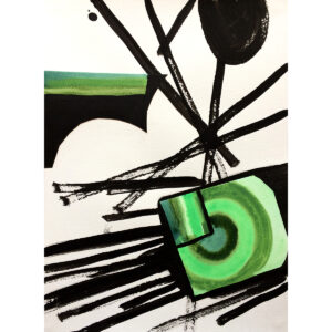Le rayon vert Collage-acrylique sur papier